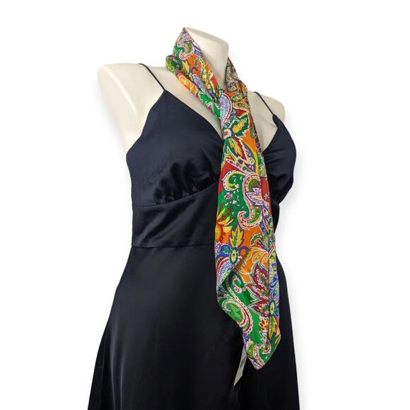 Ralph Lauren Collection Silk Multicolor Oblong Scarf NEW 64" by 8" - Picture 1 of 6